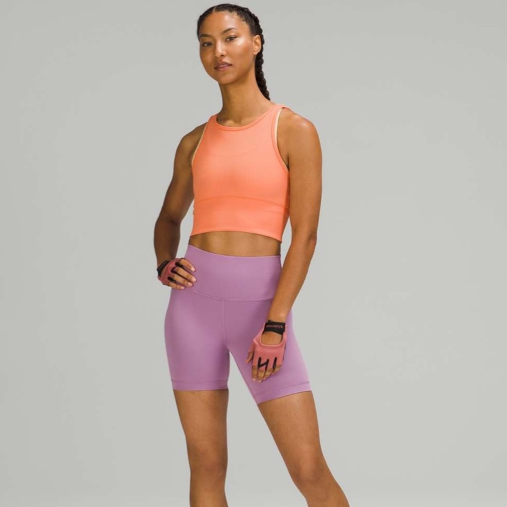 LULULEMON orange power pivot tank ribbed - Picture 5 of 8